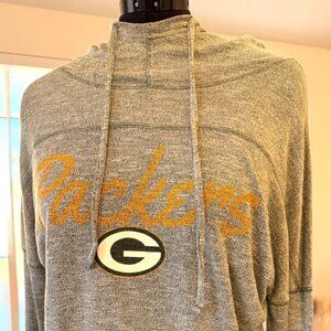 NFL Green Bay Packers Women’s Large Hoodie Gray Super Soft Lounge Pullover